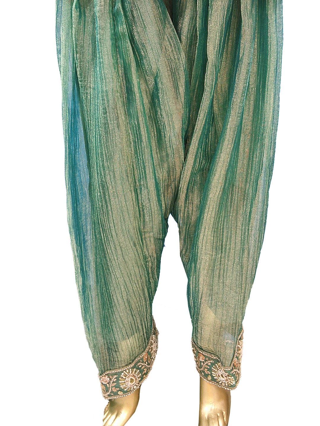 Sea Green Stone Embroidered Suit with Salwar and Dupatta