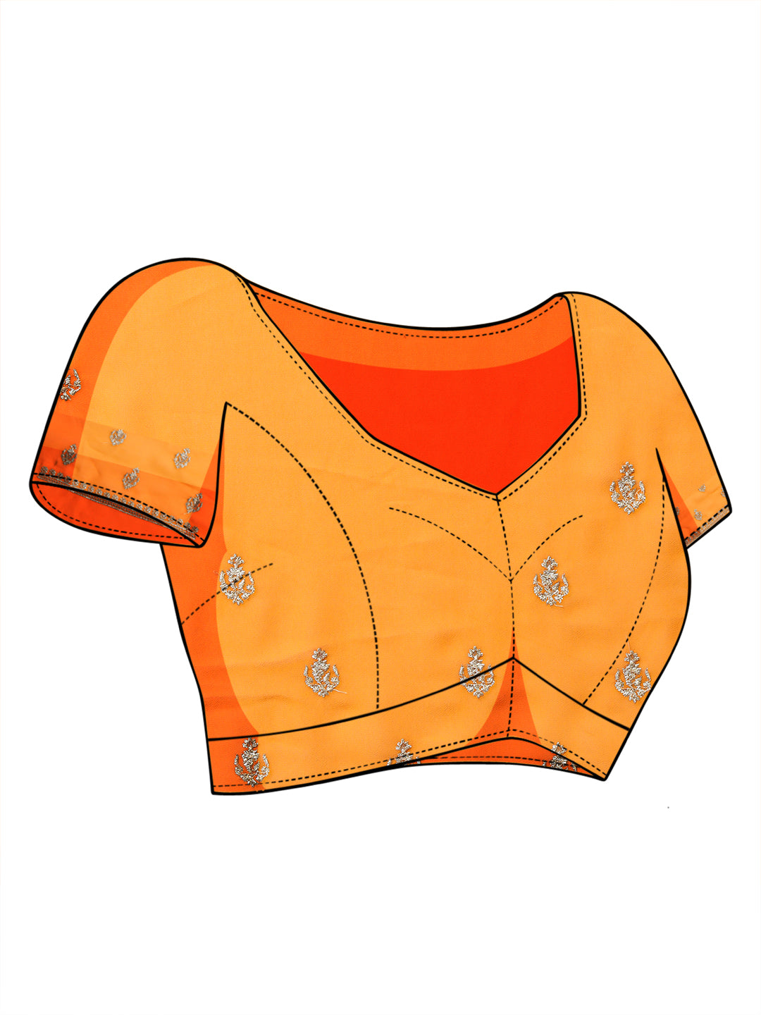 Mustard Georgette Haldi Saree with Crystal Embellishments