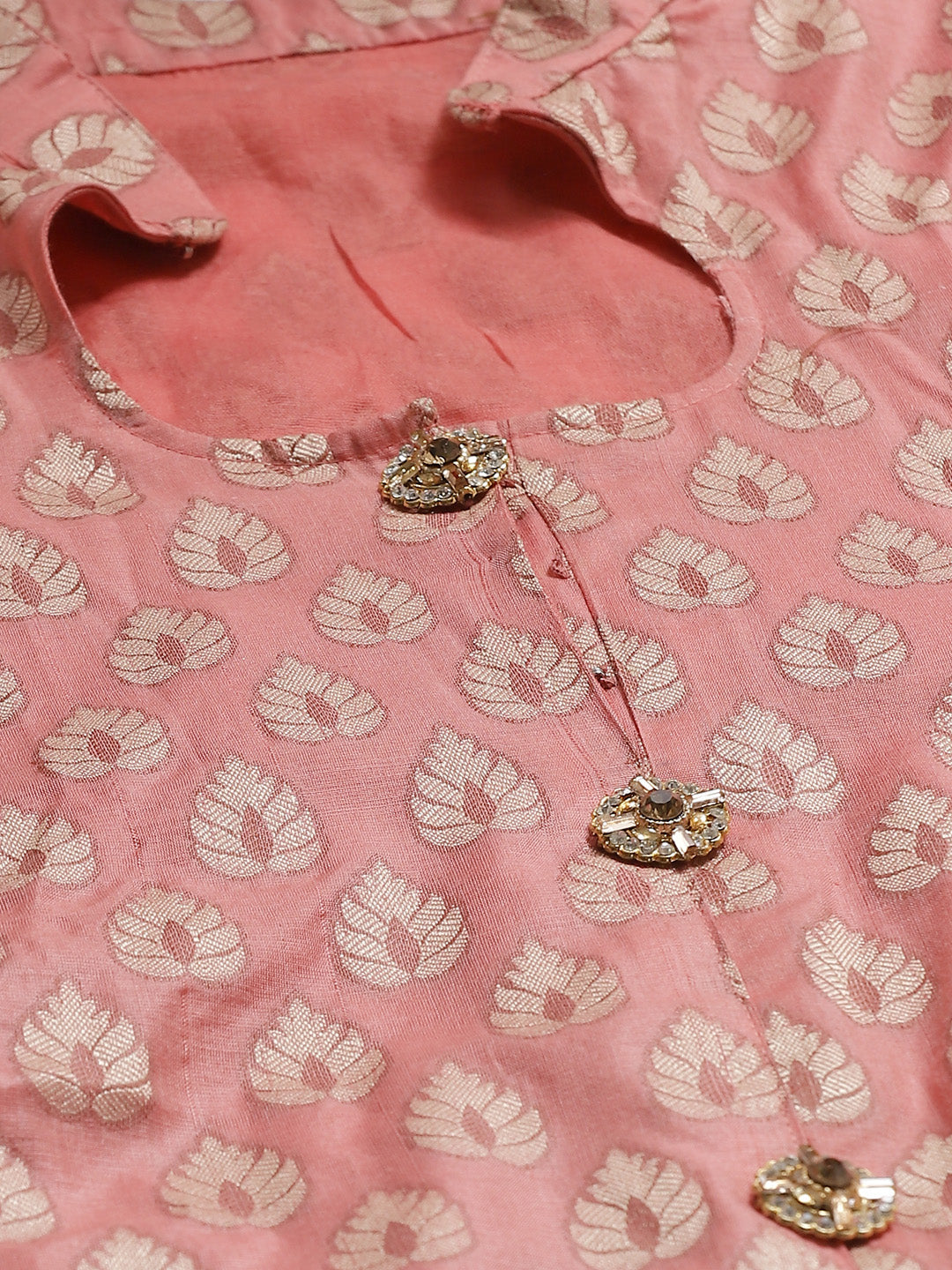 Handloom Chanderi Kurta Set with Resham Weave Paisley Pattern & Banarasi Dupatta
