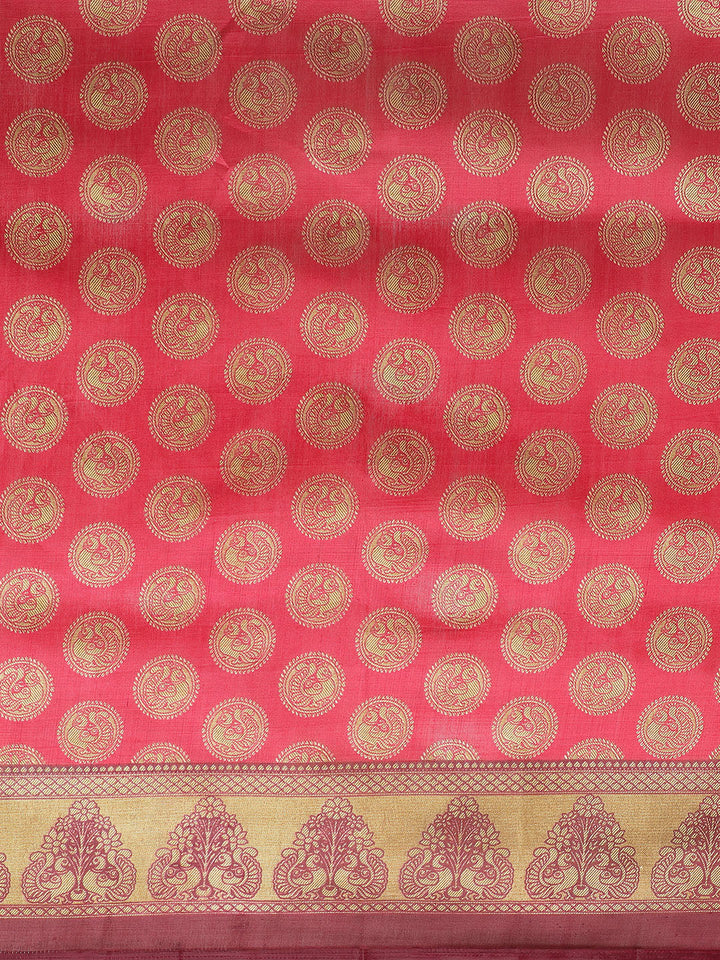 Bhagalpuri Silk Printed Saree with Animal Motifs