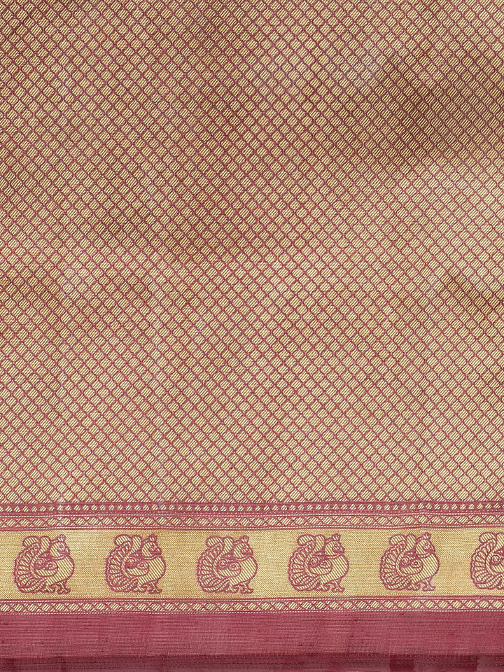 Bhagalpuri Silk Printed Saree with Animal Motifs