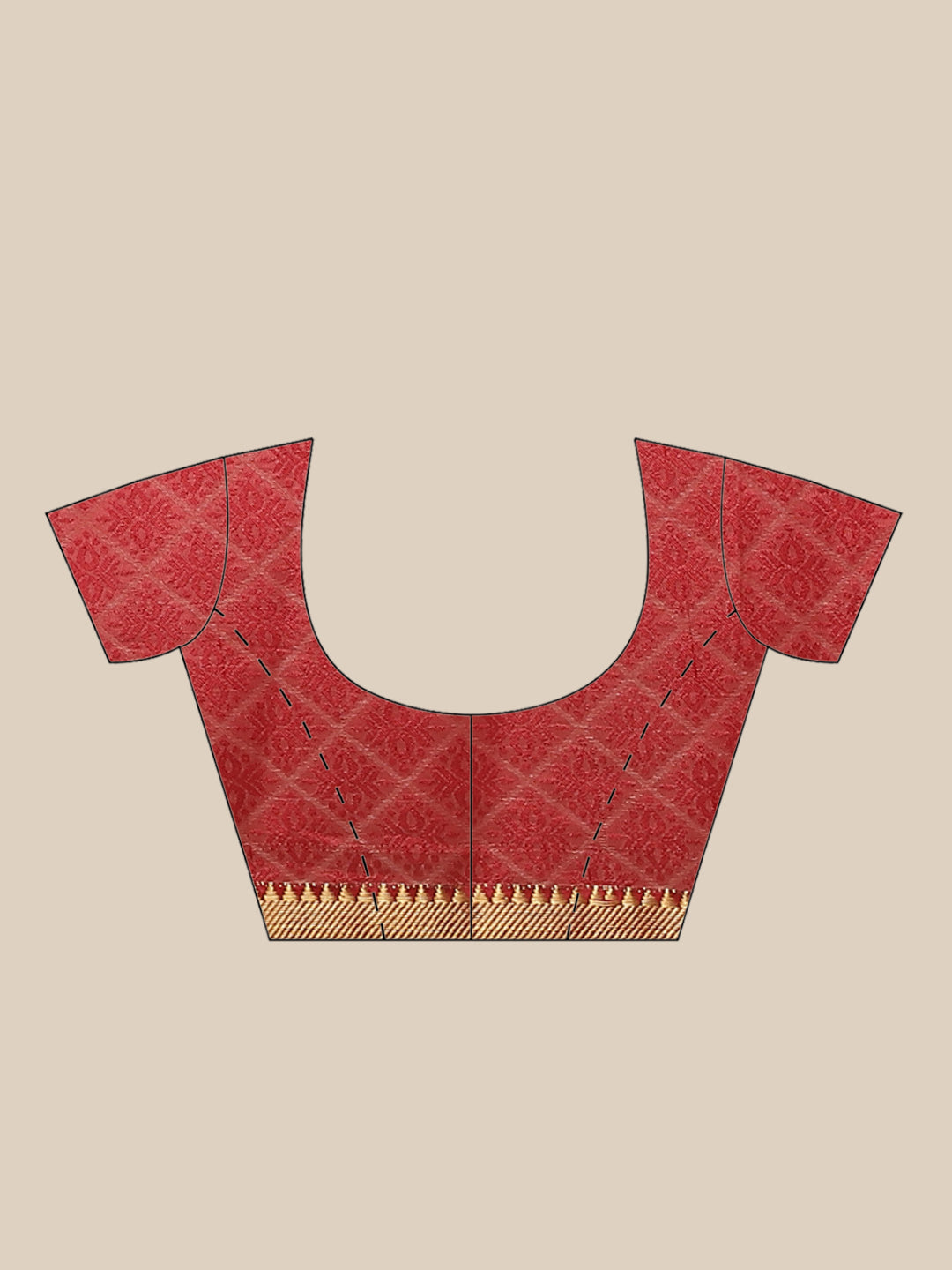 Traditional Banarasi Saree with Contrast peacock motif woven border