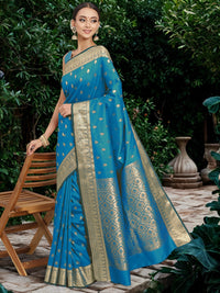 Chhabra 555 Mysore Handloom Silk Saree with Zari Woven Ethnic Tropical Motifs 