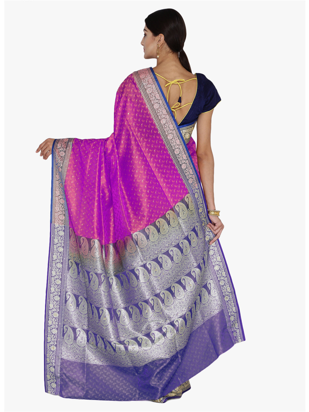 Purple Woven Design Banarasi Silk Saree