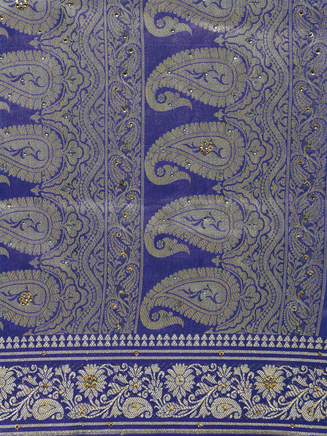 Purple Woven Design Banarasi Silk Saree