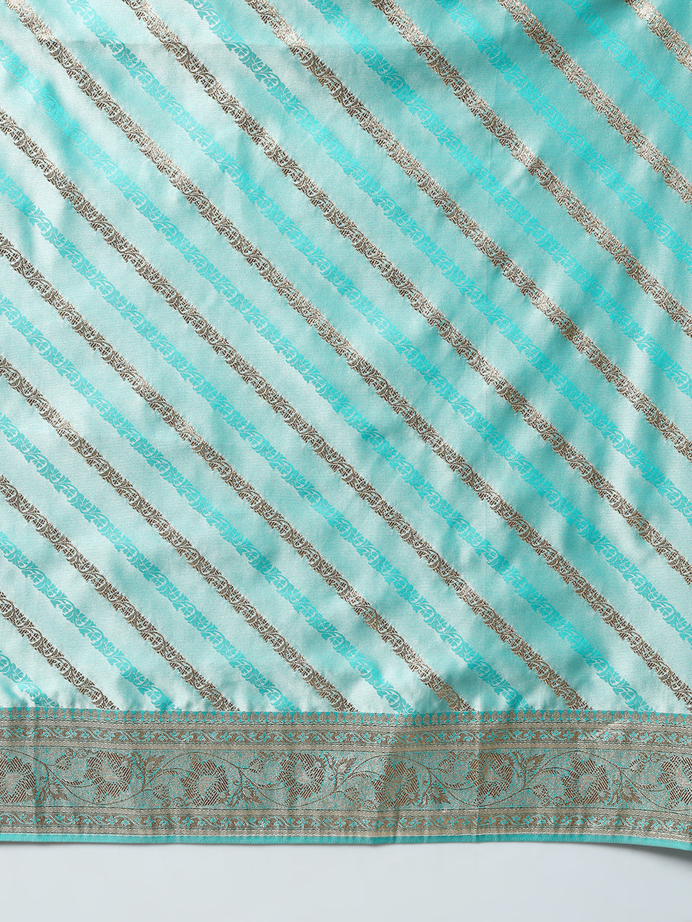 Handloom Banarasi Silk Saree with Resham & Zari weaving Stripes