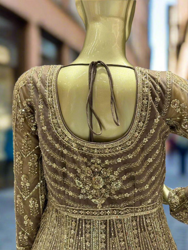 Regal Gold Embroidered Readymade Lehenga