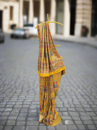 Golden Mustard Silk Saree