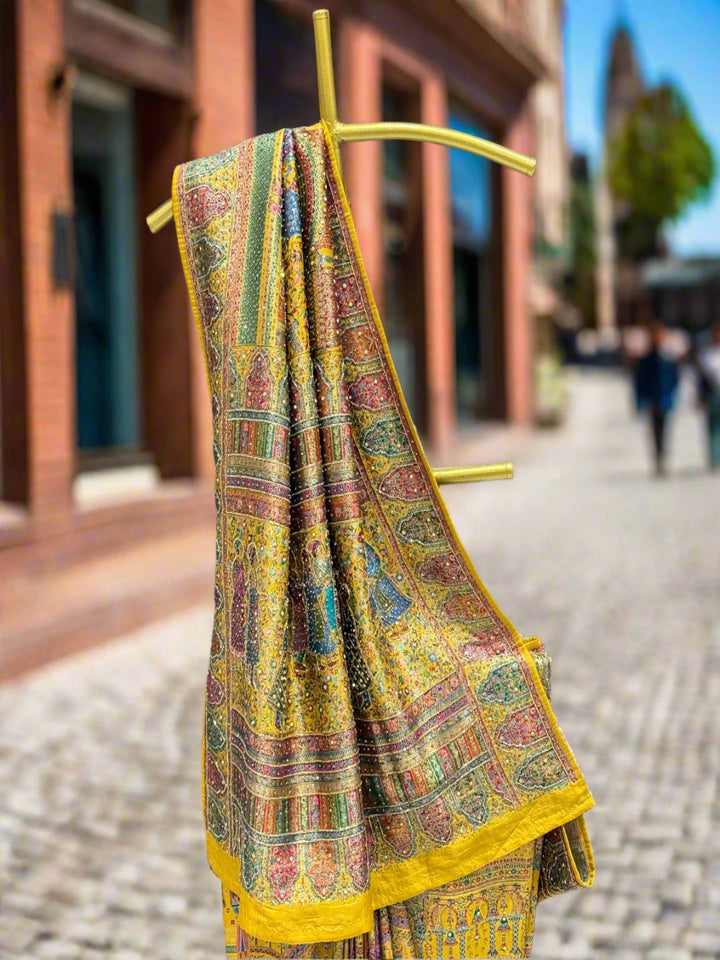 Golden Mustard Silk Saree