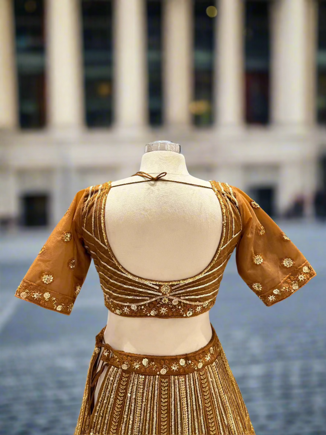Exquisite Golden Embroidered Lehanga