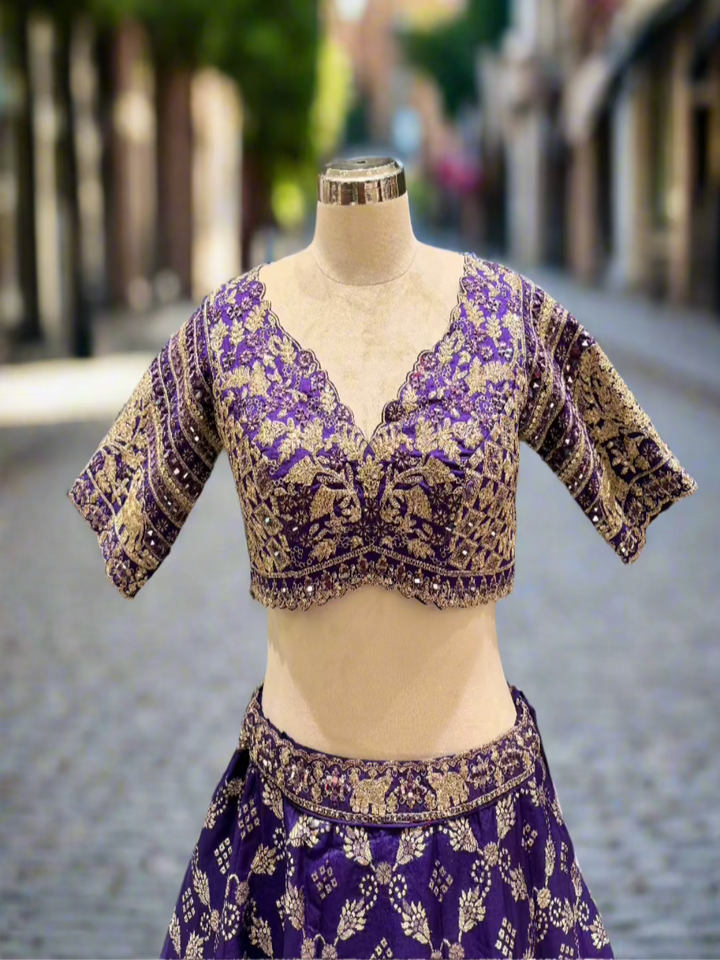 Royal Purple Banarasi Lehenga