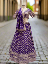 Royal Purple Banarasi Lehenga