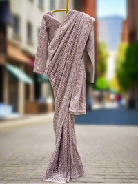 Graceful Lavender Readymade Saree