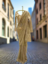 Gold Embellished Readymade Saree