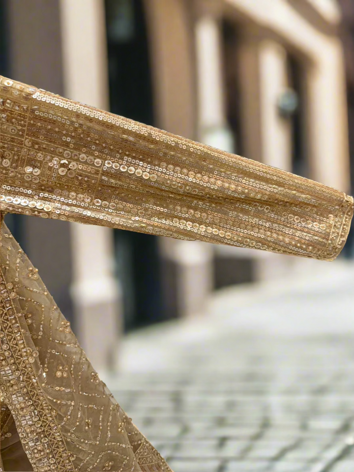 Gold Embellished Readymade Saree