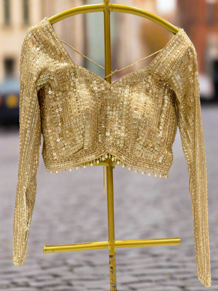 Gold Embellished Readymade Saree