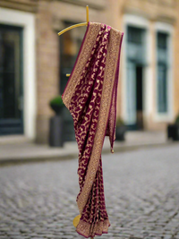 Royal Maroon Silk Saree