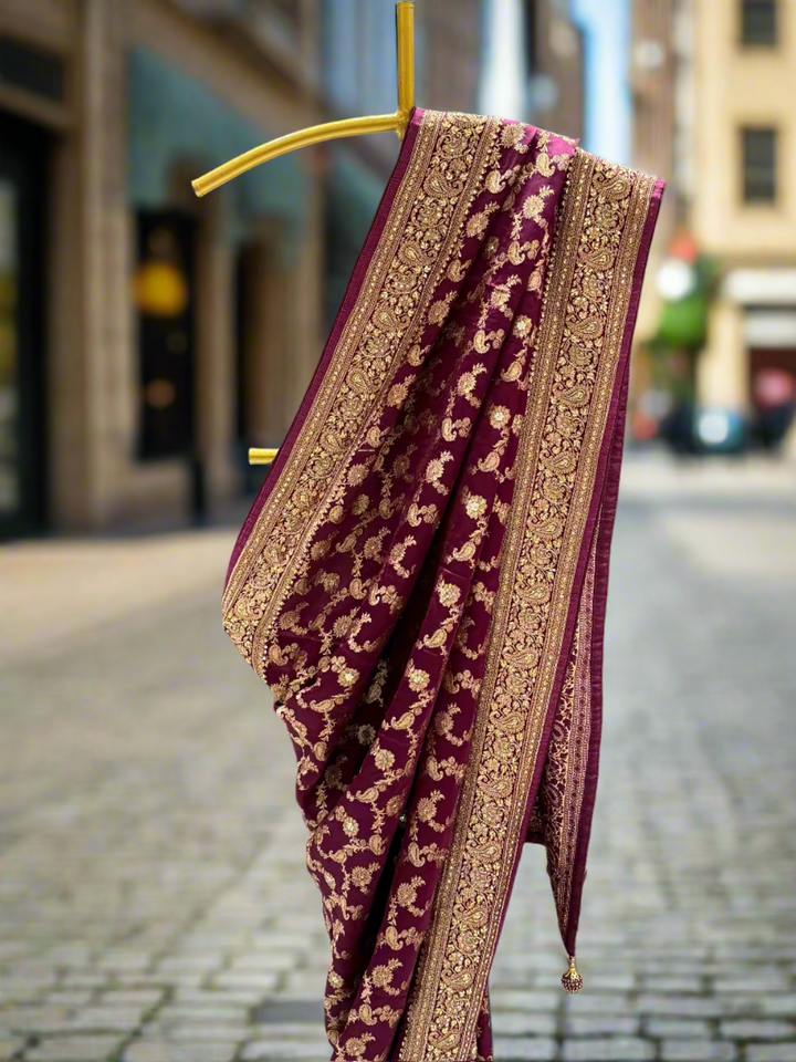 Royal Maroon Silk Saree