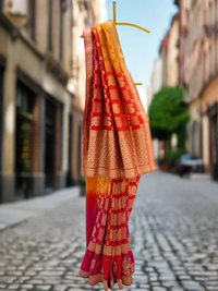 Red Ombre Silk Saree