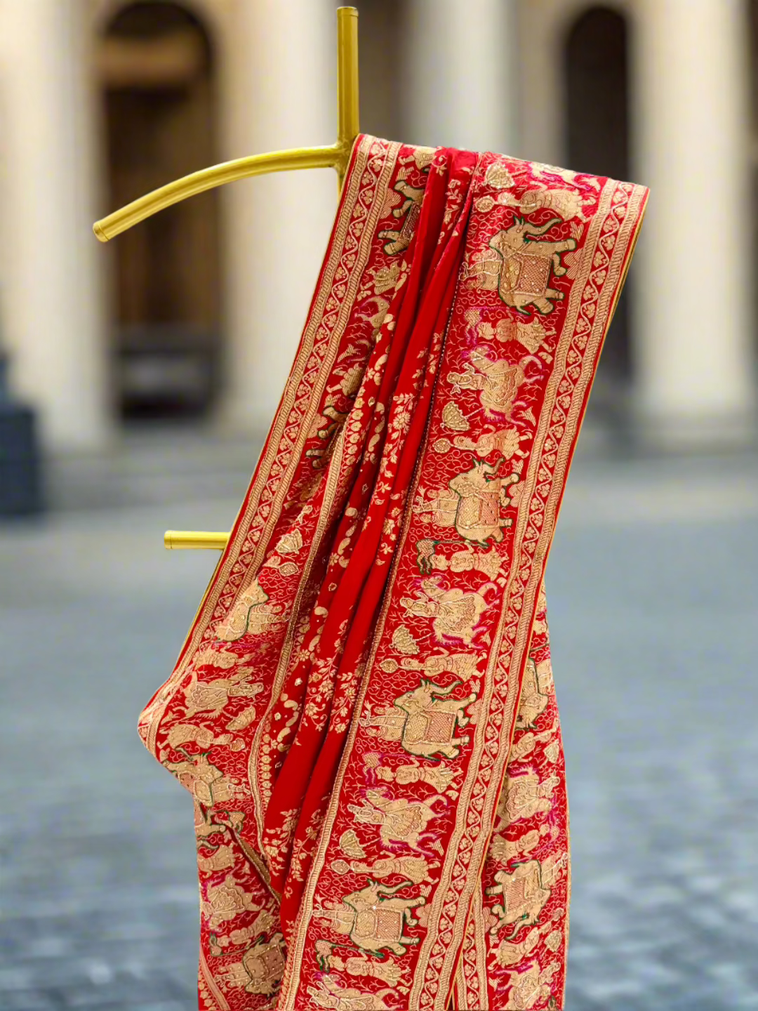 Red Traditional Silk Saree