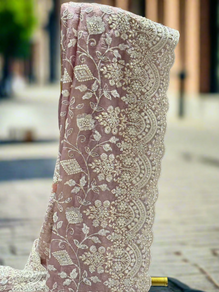 Peach Tissue Saree