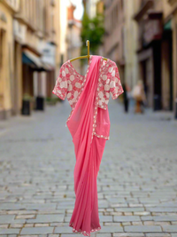Soft Pink Organza Saree