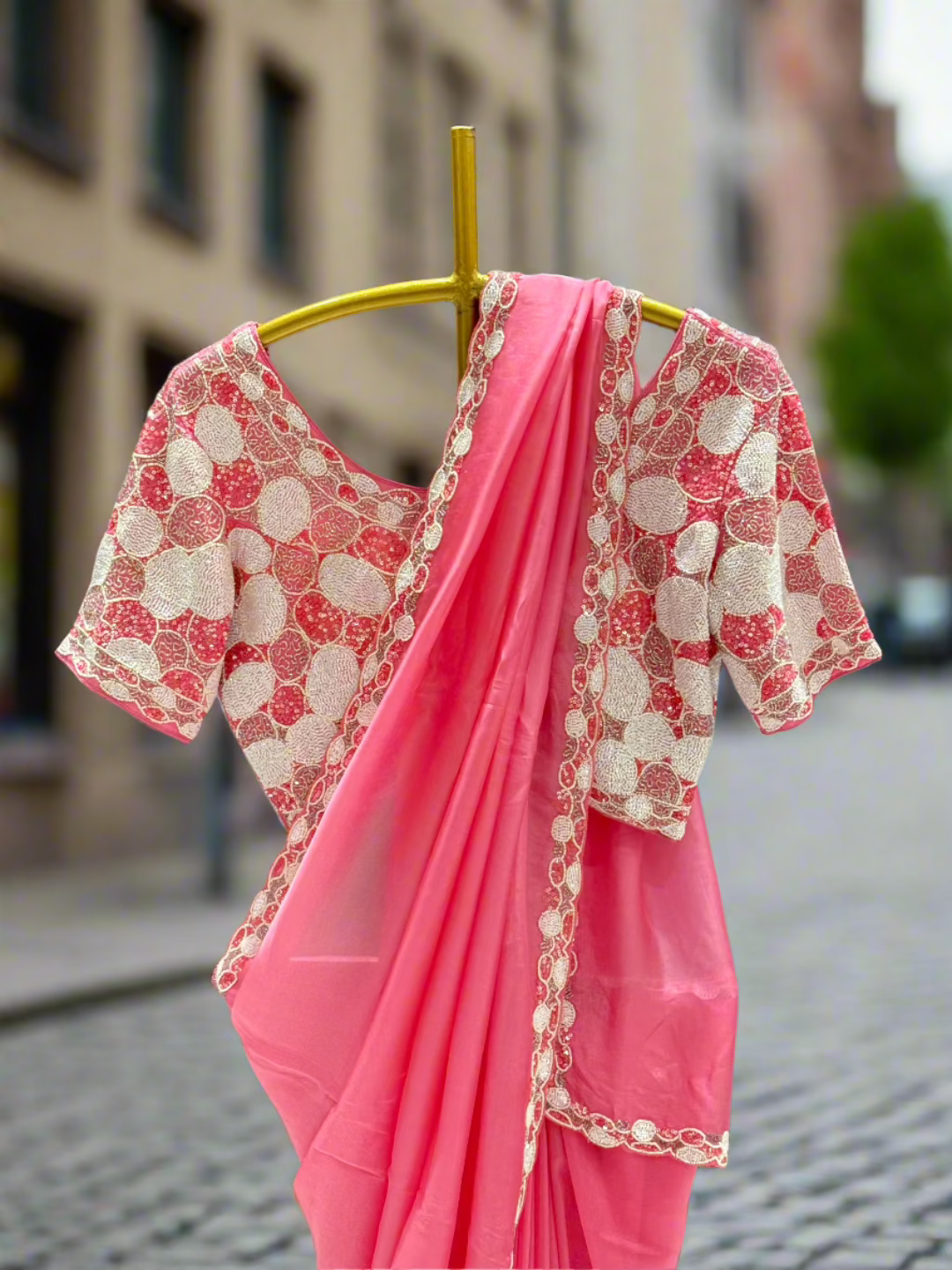 Soft Pink Organza Saree