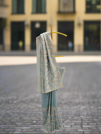Powder Blue Tissue Saree