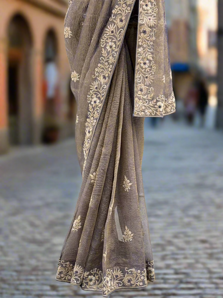 Mauve Tissue Saree