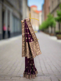 Regal Plum Silk Saree