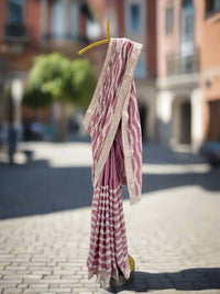 Elegant Mauve Silk Saree