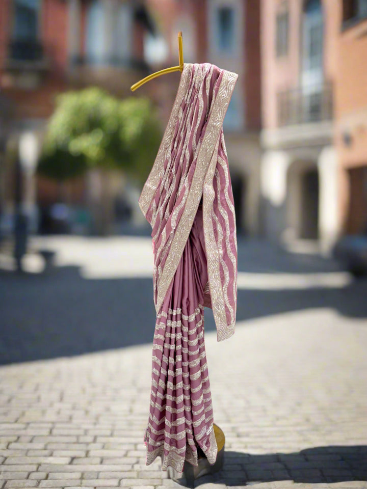 Elegant Mauve Silk Saree