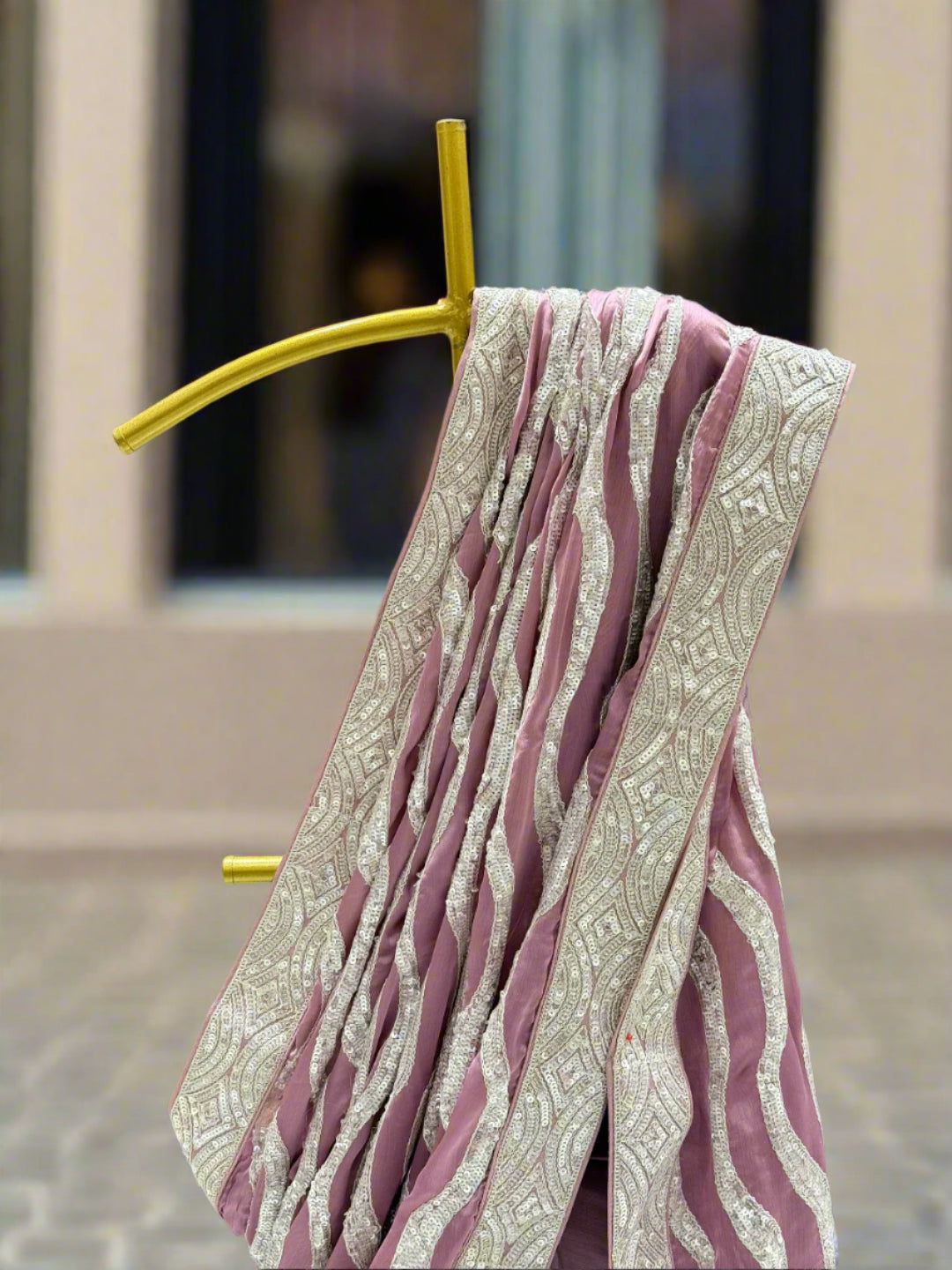 Elegant Mauve Silk Saree