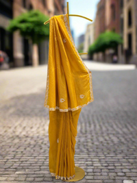 Golden Yellow Tissue Saree
