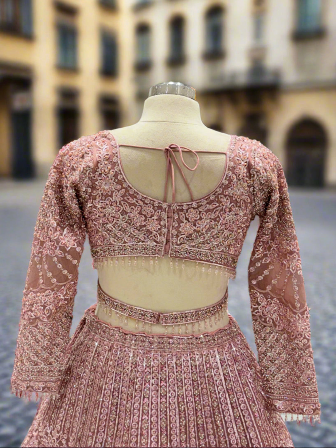 Exquisite Pink Net Lehenga