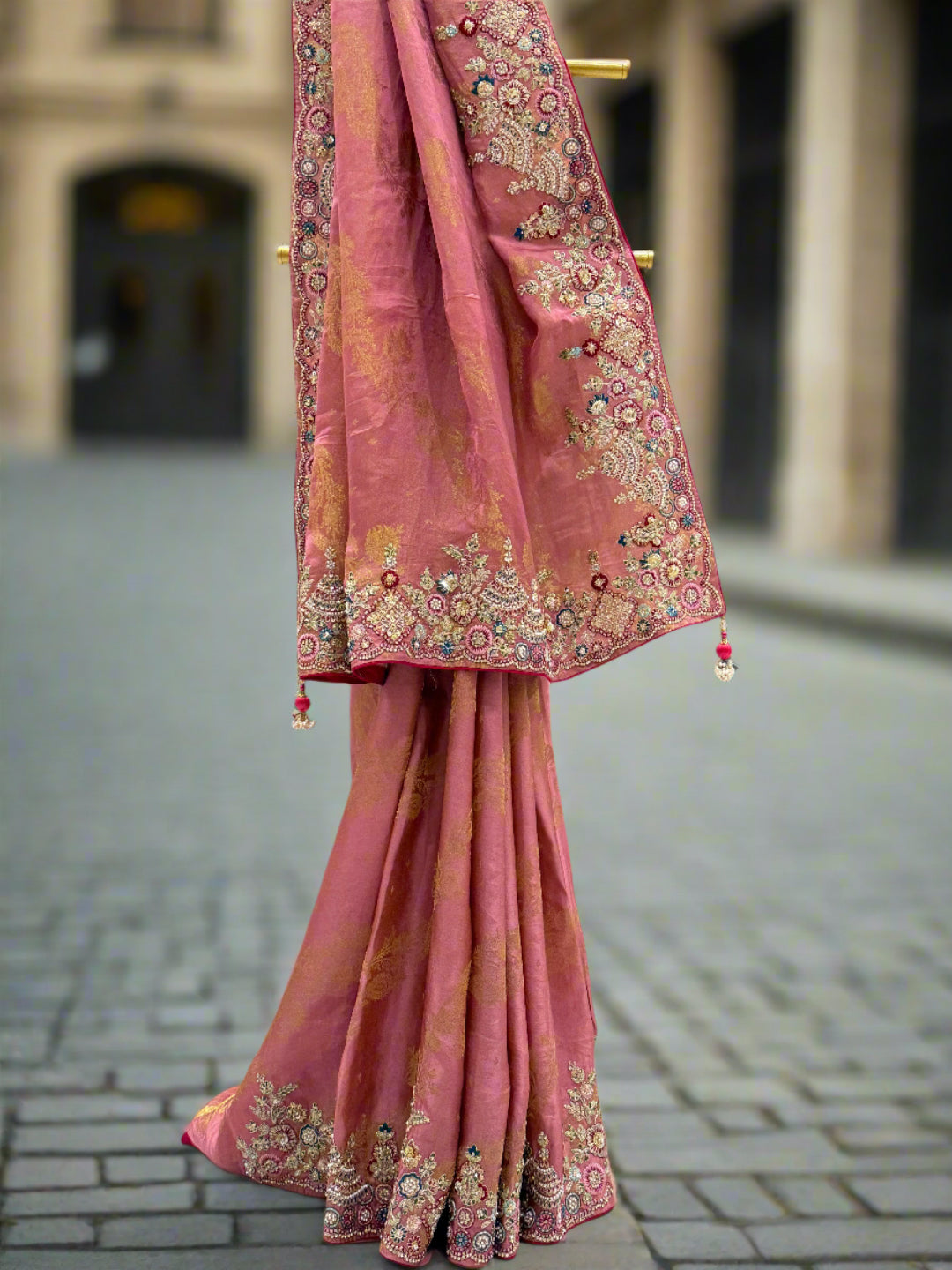 Light Pink Silk Saree