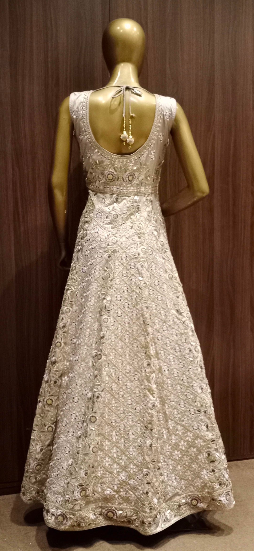 Art Silk Anarkali Cocktail Gown with Heavy Resham Zari Embroidery