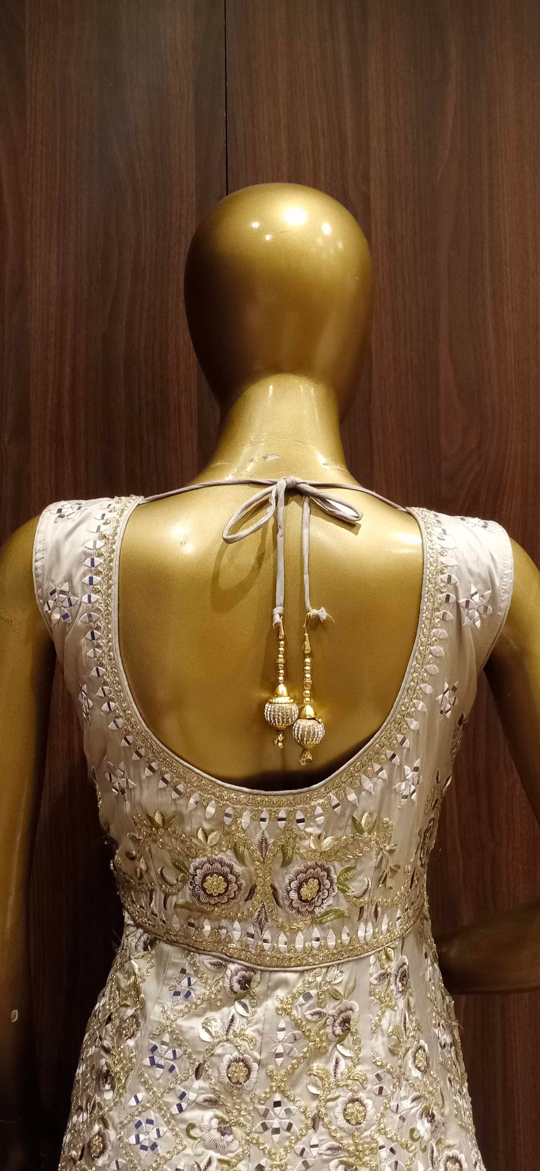 Art Silk Anarkali Cocktail Gown with Heavy Resham Zari Embroidery