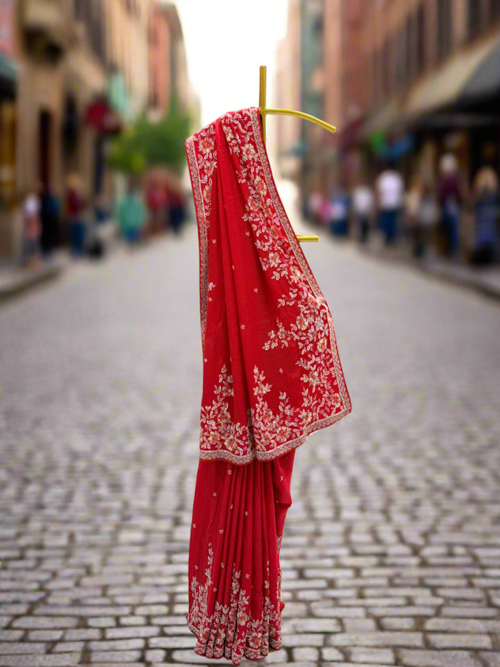Red Silk Saree