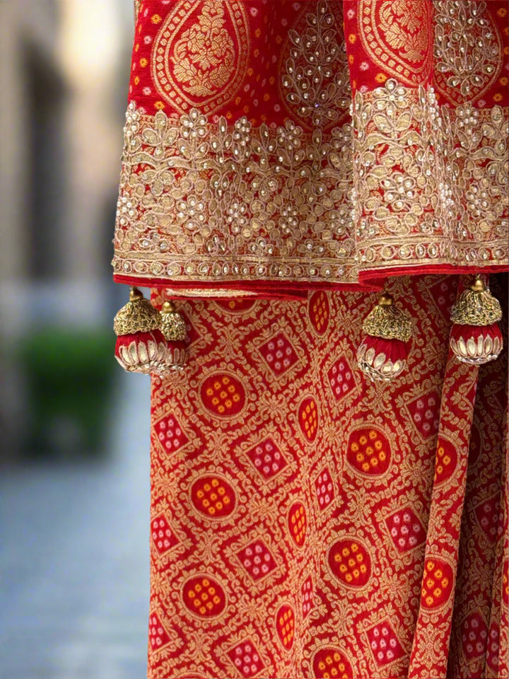 Red Georgette Saree