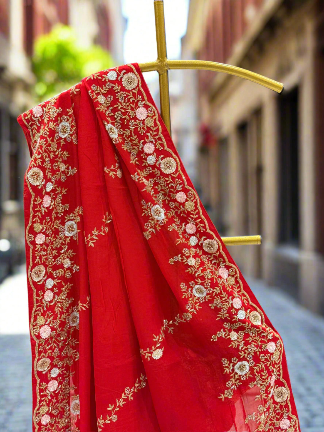 Elegant Red Silk Saree