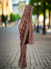 Burgundy Georgette Saree