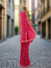 Pink Organza Saree