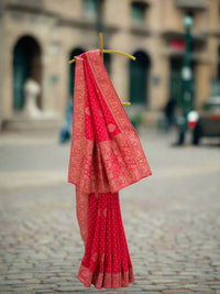 Graceful Red Georgette Saree