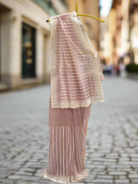 Soft Rose Gold Tissue Saree