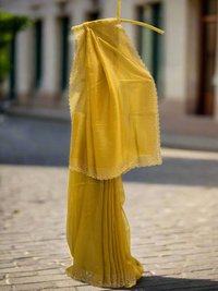Golden Mustard Tissue Saree