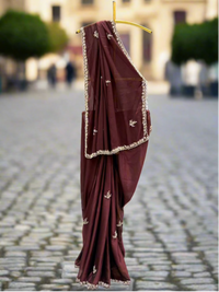Maroon Georgette Saree