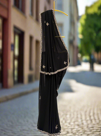 Classic Black Georgette Saree