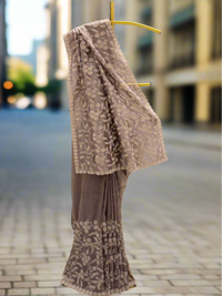 Taupe Tissue Saree