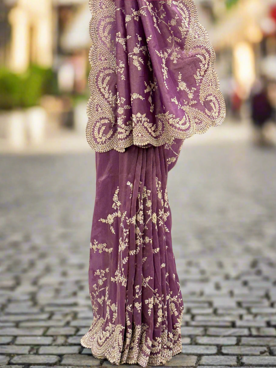 Mauve Tissue Saree